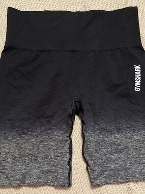 Gymshark Black to Grey Ombre High-Waist Seamless Shorts